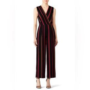 Diane Von Furstenberg DVF Striped Crossover jumpsuit black multicolor - 2
